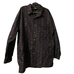 Wu-Wear Men's Button Long Sleeve Shirt 1X